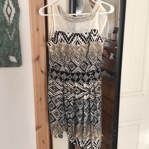 Dressbarn Geometric fit and flare dress